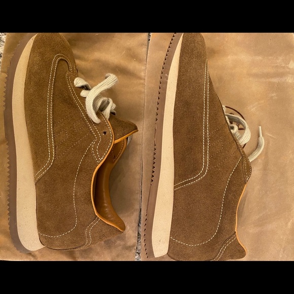 Hermes Suede Goat skin goal low-top sneakers naturel - Picture 5 of 13